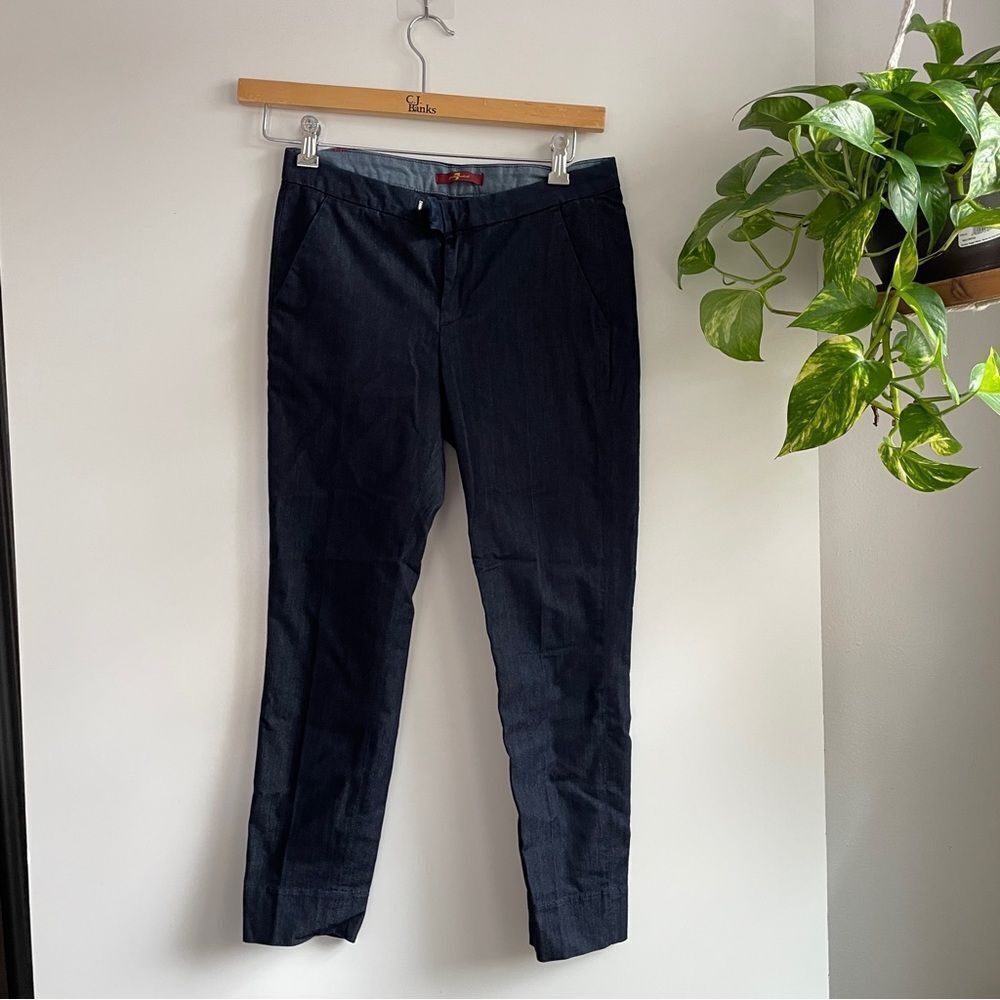 7 for mankind Indigo Dark Skinny Jeans Size 26‎
